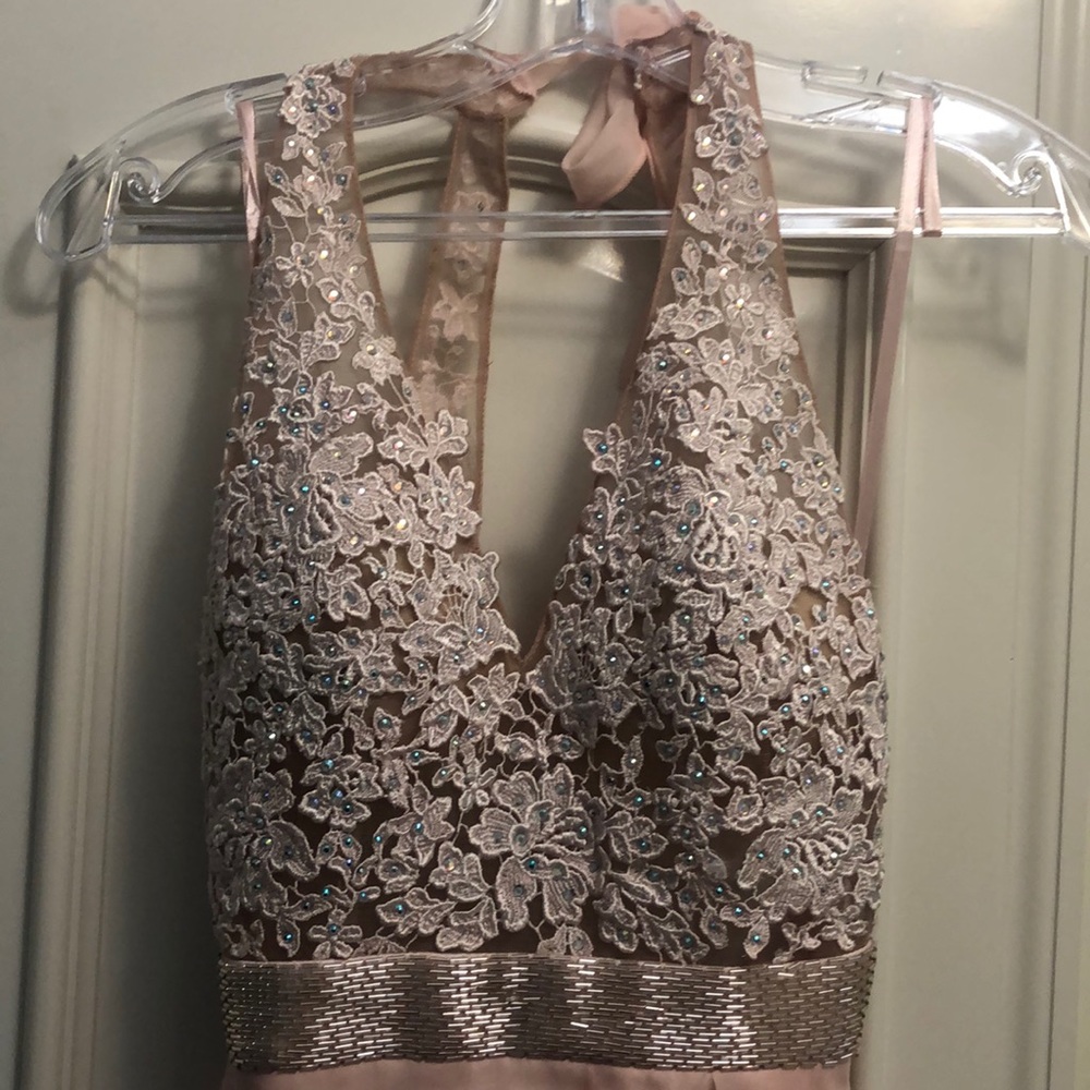 Pink chiffon prom dress - Picture 3 of 8